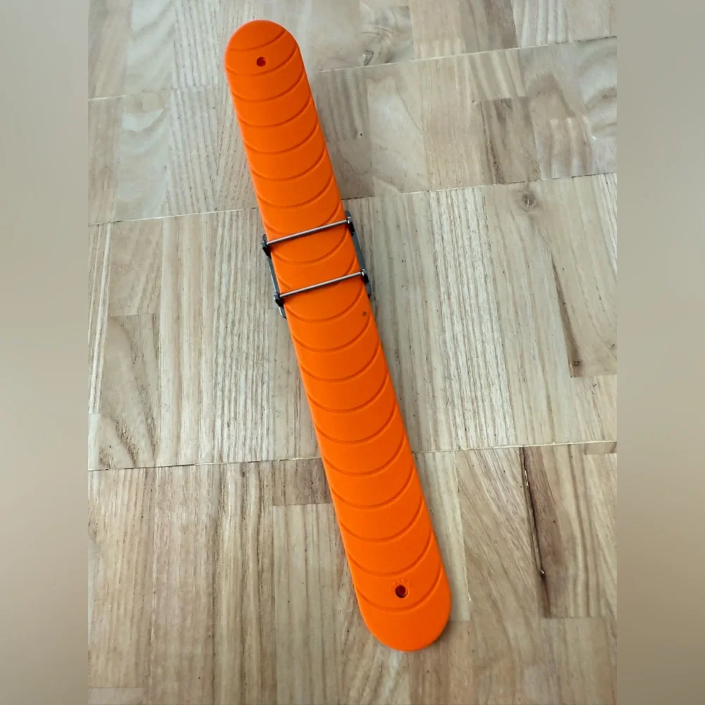 Captain by collezio square black watch orange slap strap NEW BATTERY